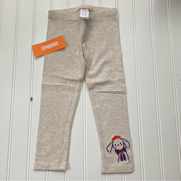 NWT Gymboree leggings girls 2T heather tan gray Mod About Orange Parisian Puppy - Picture 1 of 4